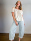 Bella Dahl "Off the Shoulder Top in Eggshell" (Size M)