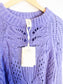 YAS Purple Chunky Knit Alpaca Sweater NWT (Size L)