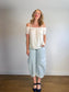 FRAME "The Bubble High Rise Curved Legs in Light Wash" NWT (Size
