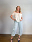 Bella Dahl "Off the Shoulder Top in Eggshell" (Size M)
