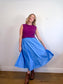 Banana Republic Full Midi Skirt in Blue (Size M/L)