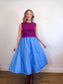 Banana Republic Full Midi Skirt in Blue (Size M/L)