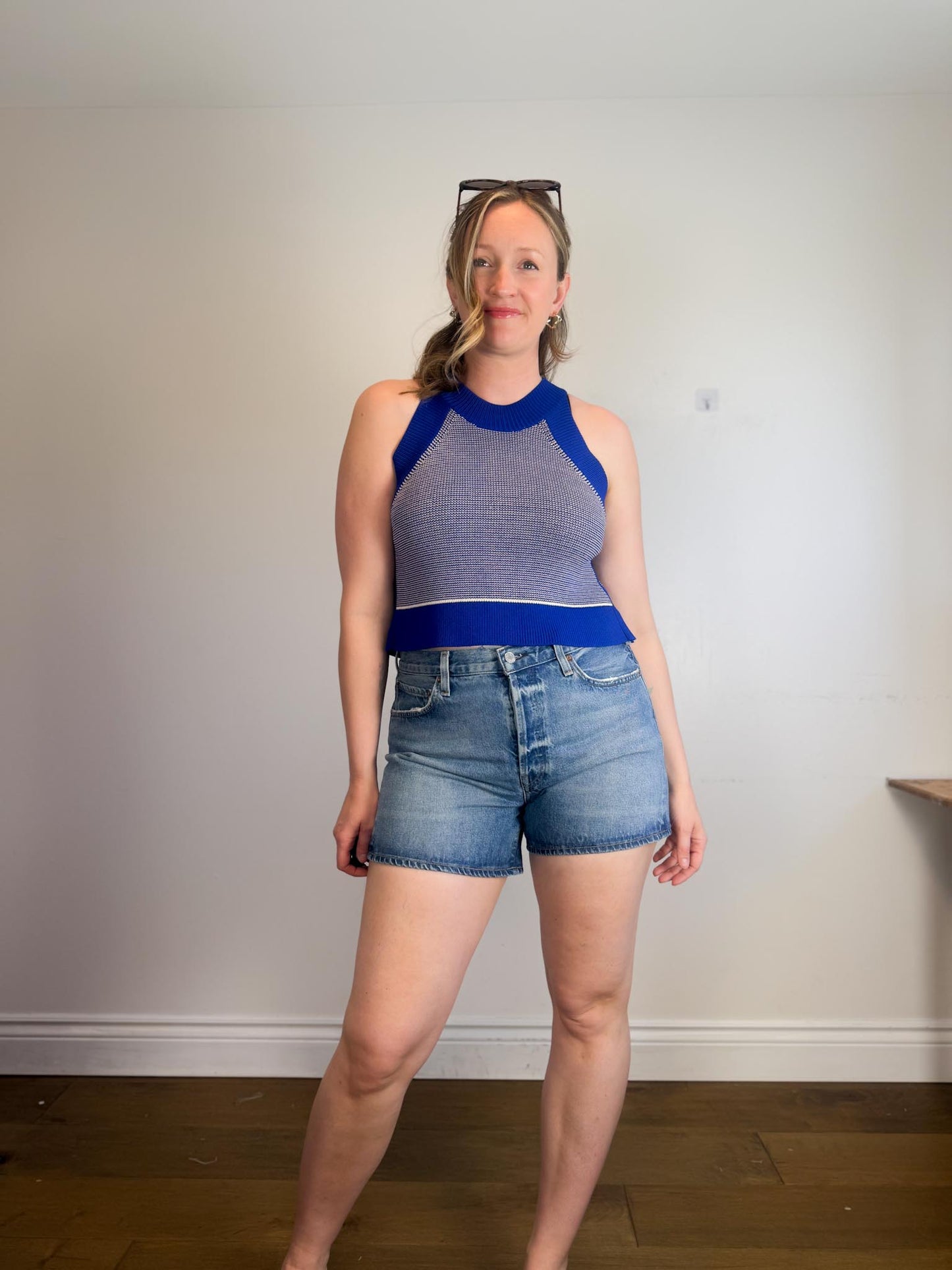 AGOLDE "Parker Long Jean Short" (Size 31)