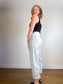 FRAME "The Bubble High Rise Curved Legs in Light Wash" NWT (Size