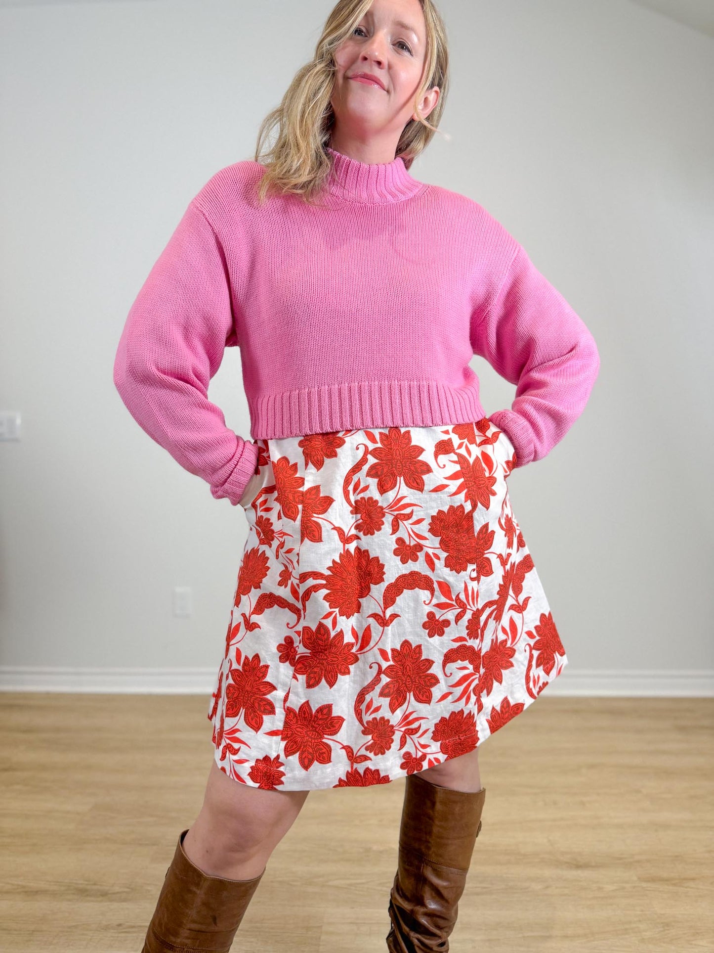 Wilfred "Harper Merino Wool Sweater in Hot Pink" (Size S/M)