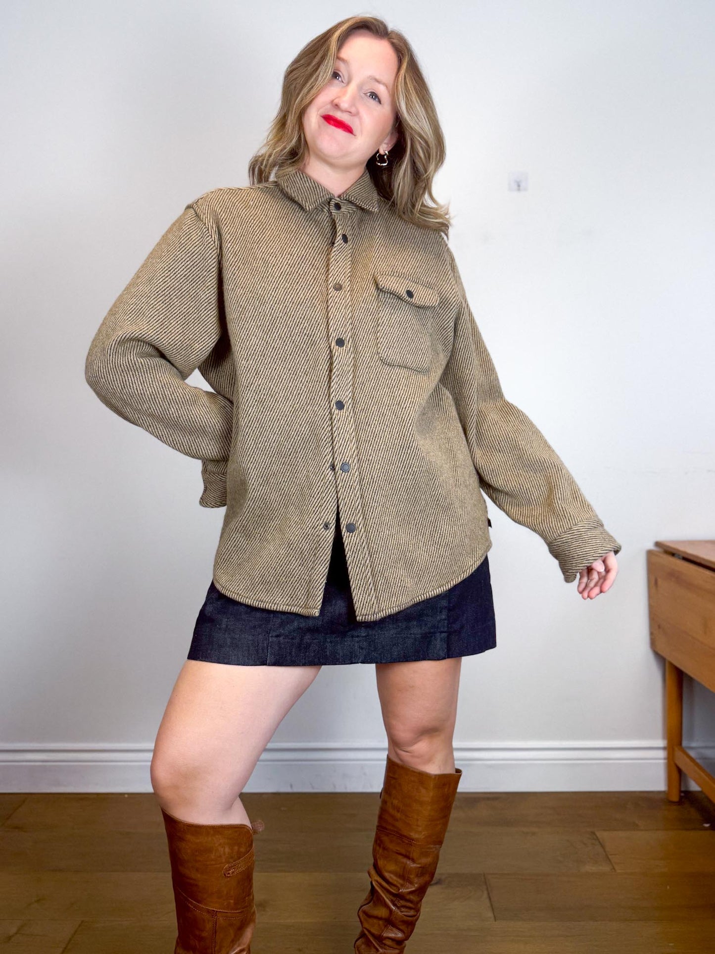 ANIAN Canadian Brand Slow Fashion Wool Shacket (Size XXL)