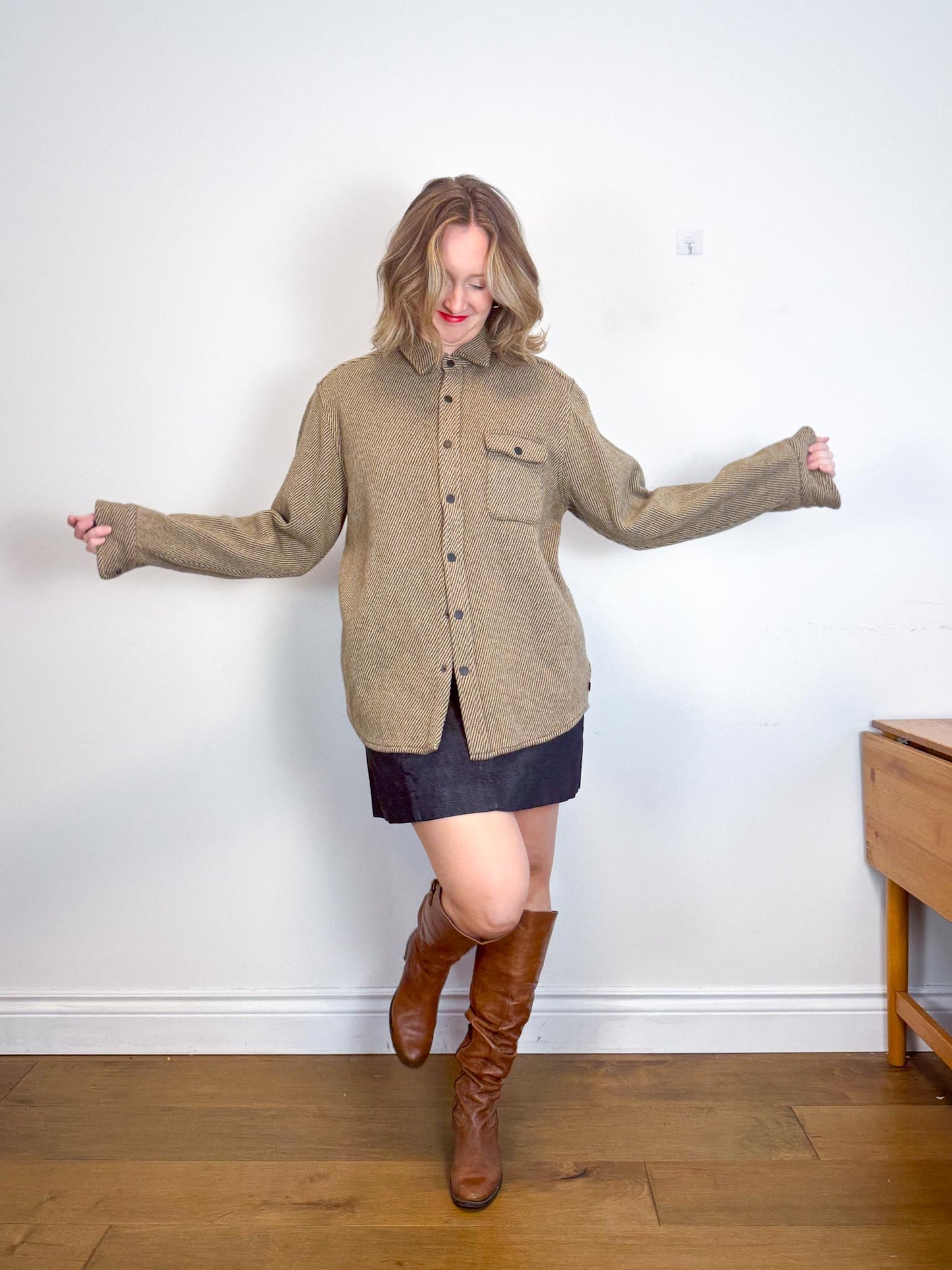 ANIAN Canadian Brand Slow Fashion Wool Shacket (Size XXL)