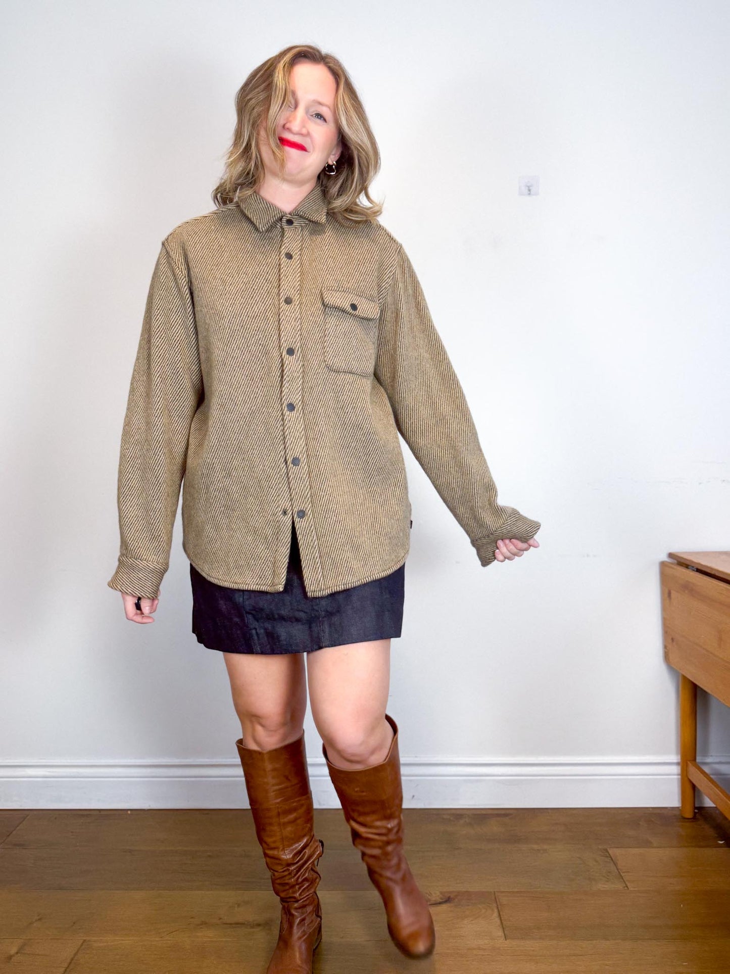 ANIAN Canadian Brand Slow Fashion Wool Shacket (Size XXL)