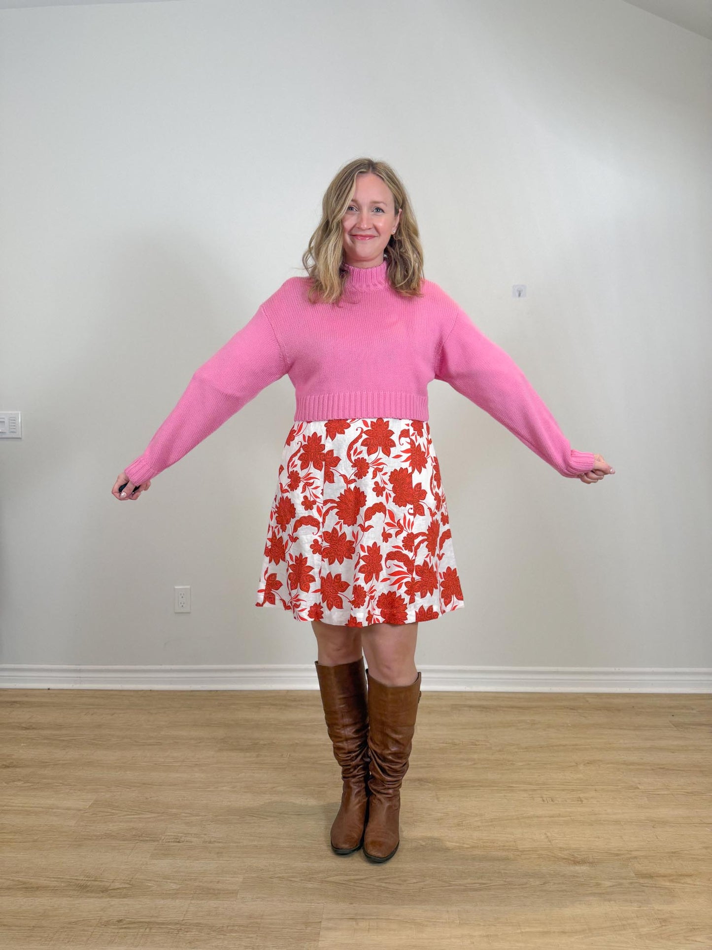 Wilfred "Harper Merino Wool Sweater in Hot Pink" (Size S/M)