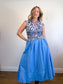 Banana Republic Full Midi Skirt in Blue (Size M/L)