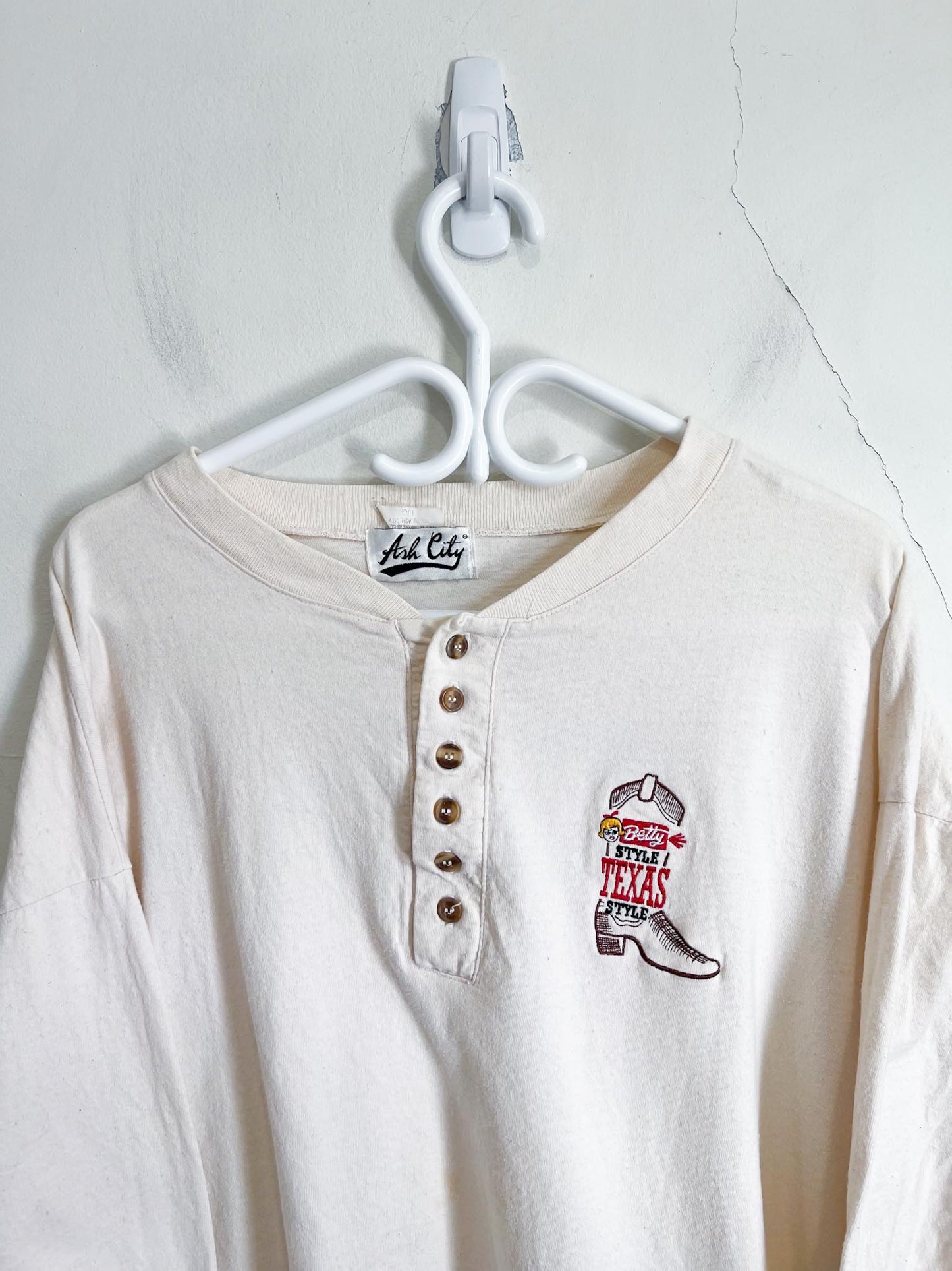 Vintage Texas Style Henley Shirt SOLD AS IS (Size L)