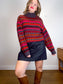 Vintage Alpaca Wool Knit Turtleneck Sweater (Size L)