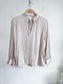 Molly Bracken Ruffled Blouse with Front Tie (Size M)