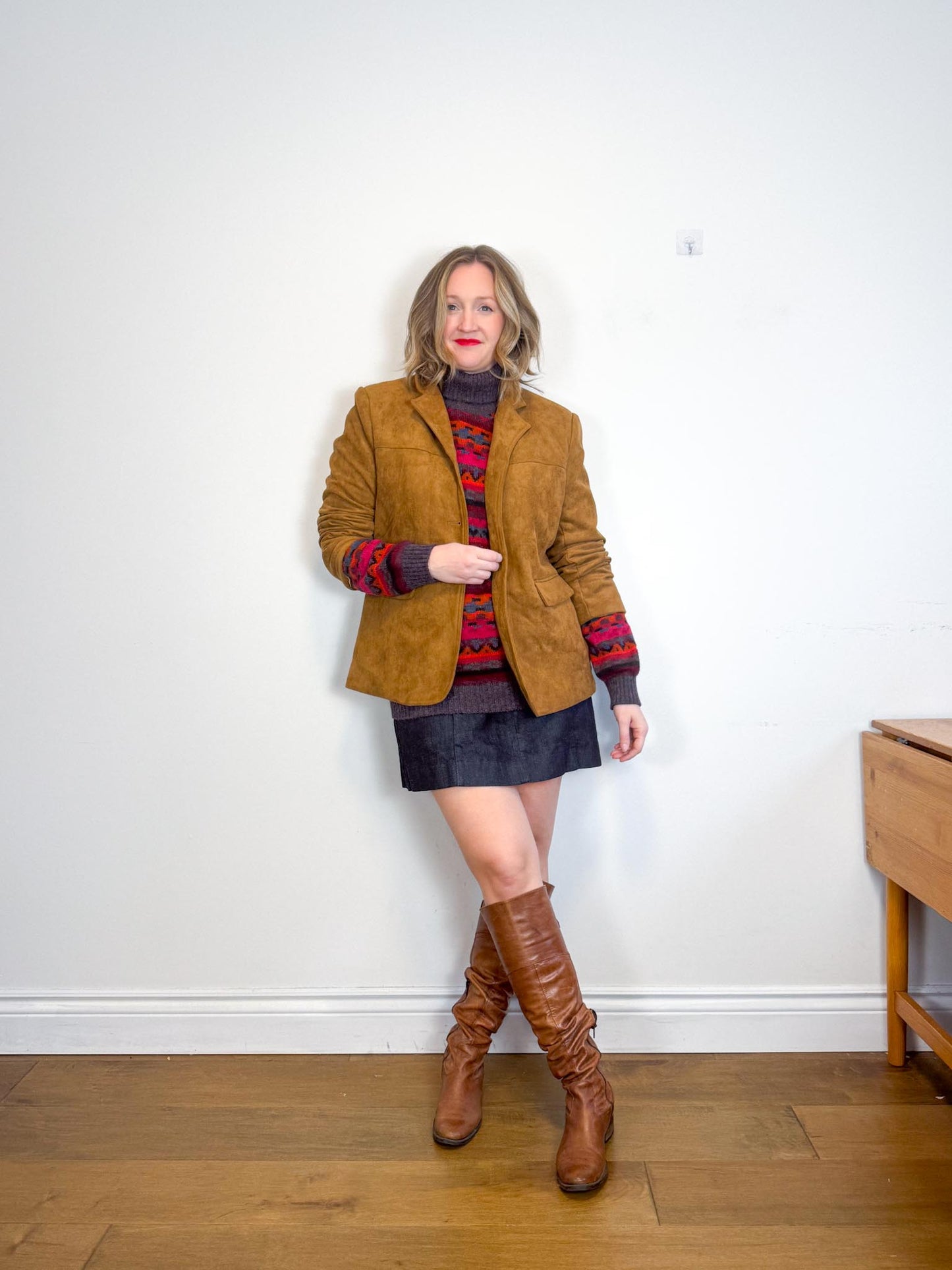 Oak + Fort Vegan Suede Jacket in Camel NWT (Size M-L)