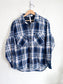 Babaton Flannel Shirt in Blue Plaid (Size M/L)