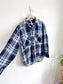 Babaton Flannel Shirt in Blue Plaid (Size M/L)