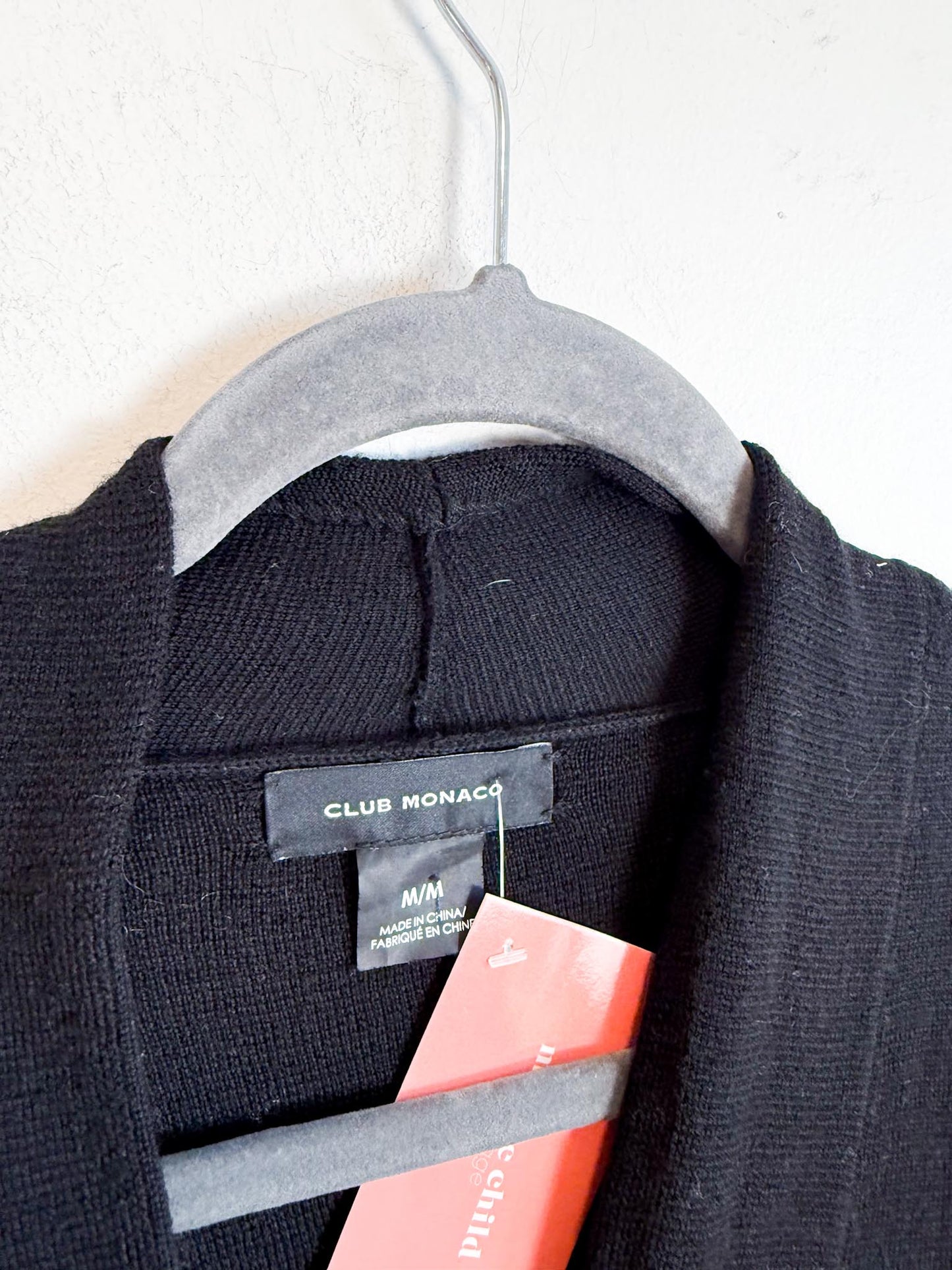 Club Monaco V-Neck Wool Dress in Black (Size M)