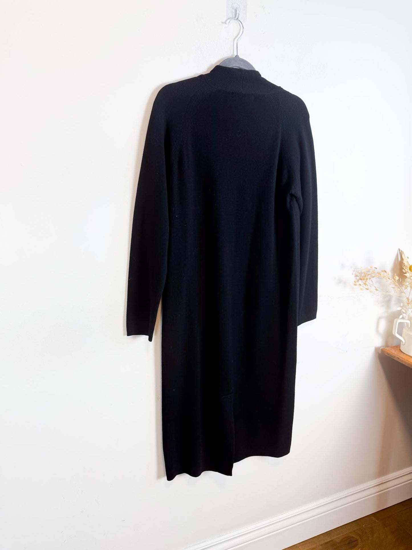 Club Monaco V-Neck Wool Dress in Black (Size M)