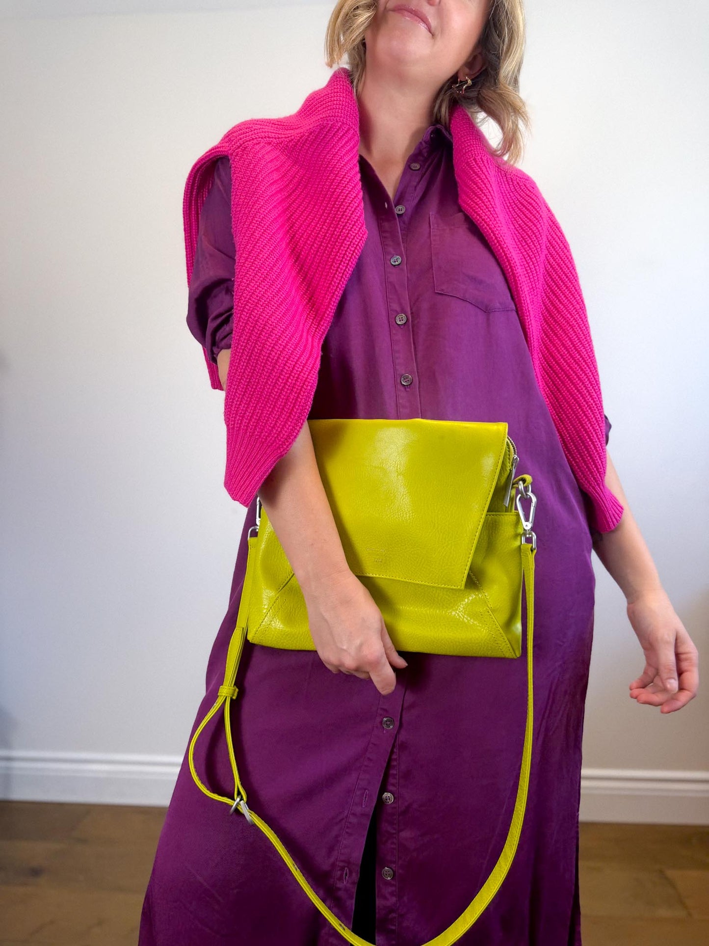 Wilfred "Montpellier Merino Wool Sweater in Hot Pink" (Size M)