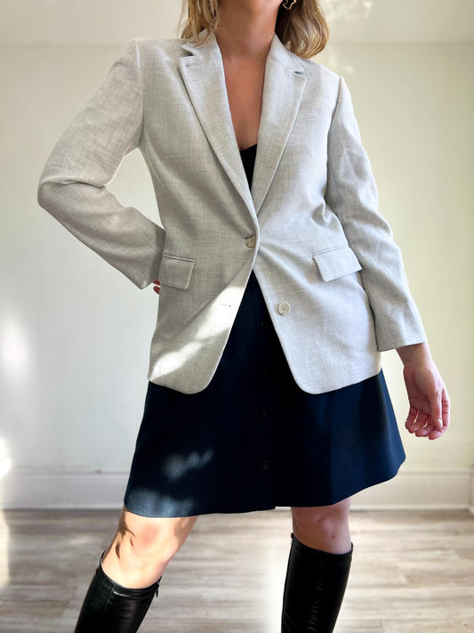 Wilfred Oversized Blazer in Heathered Light Grey (Size S/M)