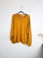 Vintage Cable Knit Wool Sweater in Mustard (Size XL)