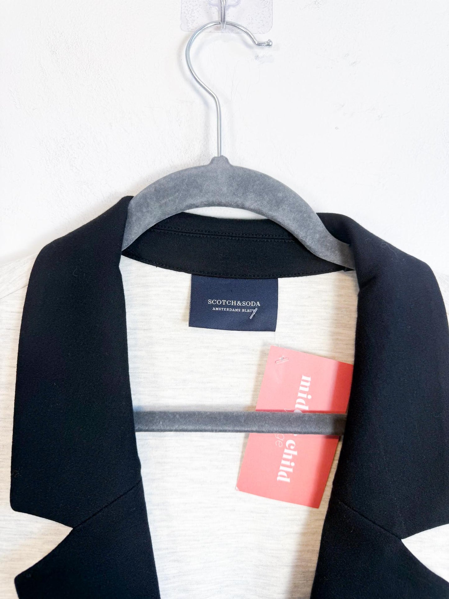 Scotch & Soda Heathered Blazer in Black/Grey (Size L)