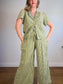 Onderbroeks Slow Fashion Gingham Blouse in Green (Size L)