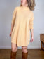 Vintage Cashmere Sweater Dress in Sandy Beige (Size M/L)
