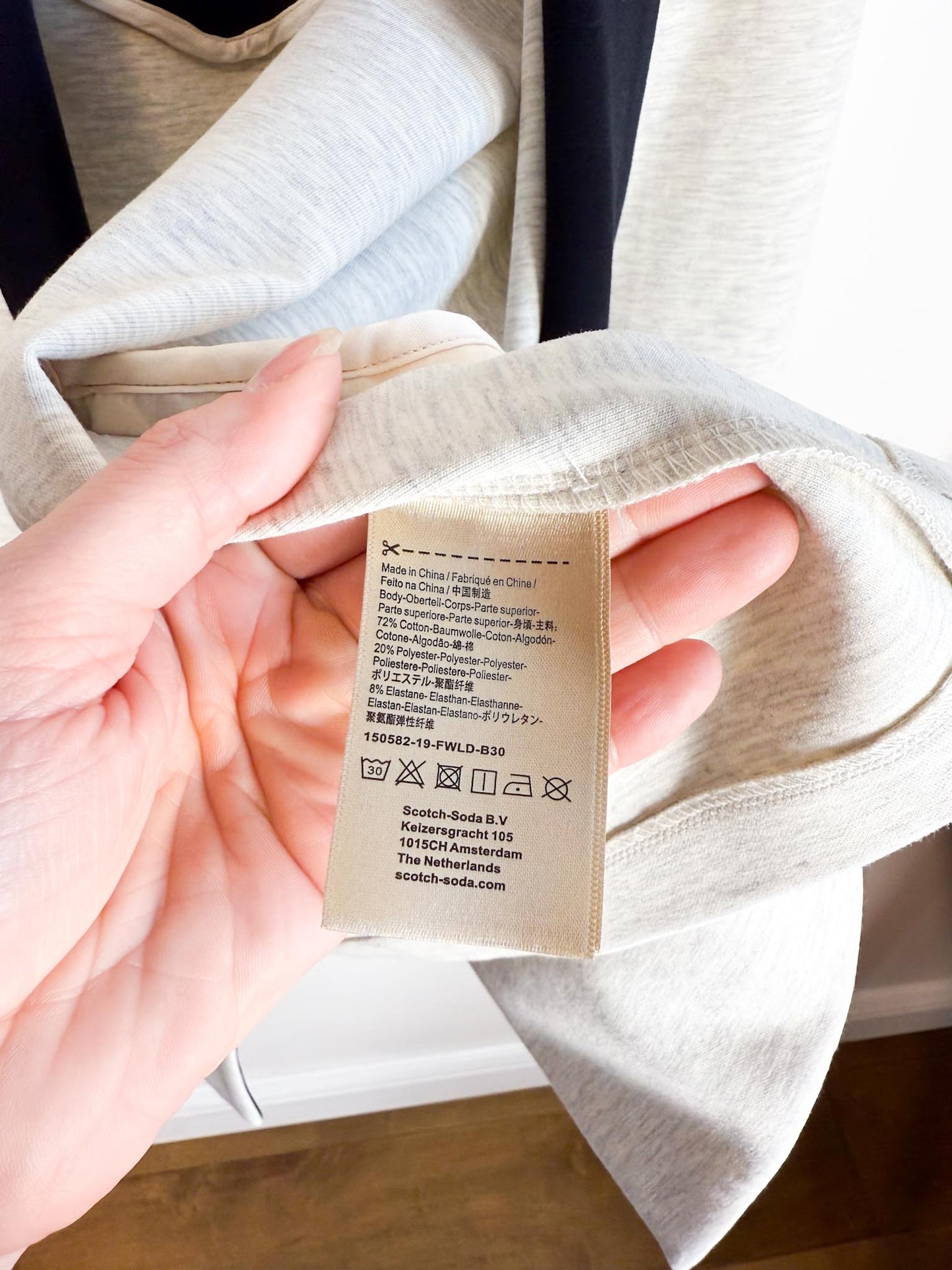 Scotch & Soda Heathered Blazer in Black/Grey (Size L)