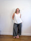 Brynn Walker Sleeveless Tencel Shirt in Off White (Size XS-M)