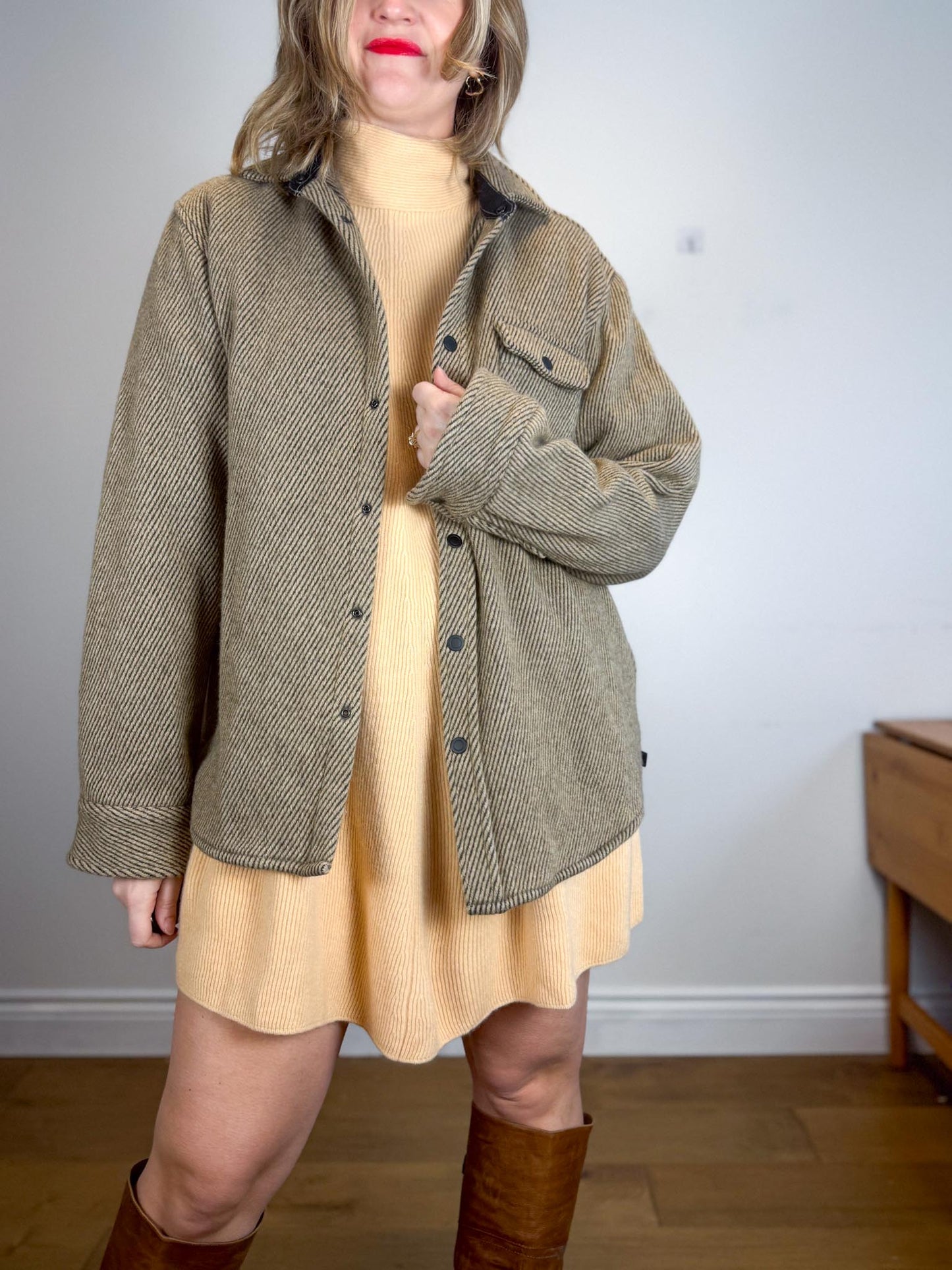 ANIAN Canadian Brand Slow Fashion Wool Shacket (Size XXL)