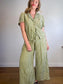 Onderbroeks Slow Fashion Gingham Pants in Green/White (Size L)