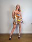 Anthropologie "Maeve Layered Bustier Romper in Italian Motif Print" (Size L/XL)