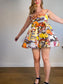 Anthropologie "Maeve Layered Bustier Romper in Italian Motif Print" (Size L/XL)