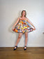 Anthropologie "Maeve Layered Bustier Romper in Italian Motif Print" (Size L/XL)
