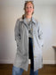 Everlane "The Gathered Drape Trench Coat in Grey" (Size S/M)