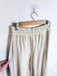 COS "Elasticated Pull On Wide Pinstriped Pants in Cream/Black" (Size S/M)