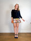 Lisa Todd "Keep Em Guessing Cotton & Cashmere Sweater in Black" (Size L)