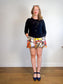 Lisa Todd "Keep Em Guessing Cotton & Cashmere Sweater in Black" (Size L)