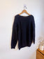 ANINE BING Designer "Fluffy Shoulder Wool Sweater in Black" (Size M)