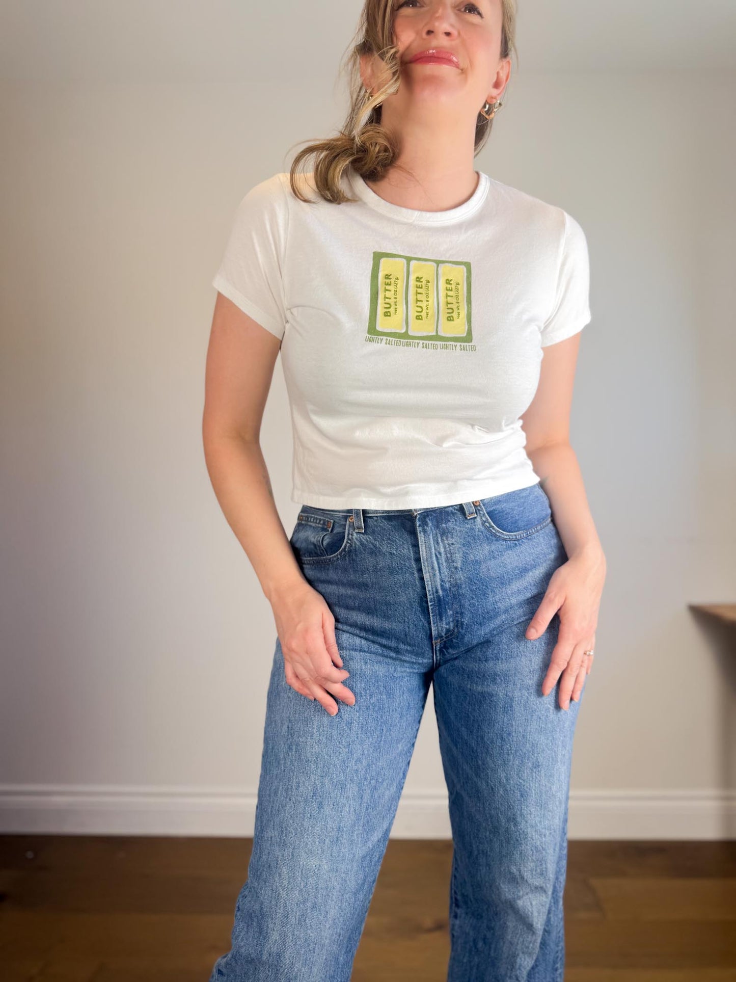 Abercrombie "Butter" T-Shirt in White (Size S/M)