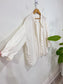 Collarless Blouse in Off-White SOLD AS IS (Size M/L)