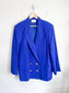 Vintage Wool Blazer in Sapphire Blue (Size XL)