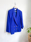 Vintage Wool Blazer in Sapphire Blue (Size XL)