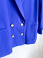 Vintage Wool Blazer in Sapphire Blue (Size XL)