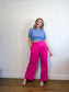 COS "Relaxed Tailored Wide Leg Trousers in Bright Pink" (Size 12)