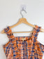 Anthropologie "Verb Ruffled Plaid Tank in Orange/Navy" NWT (Size XS-M)