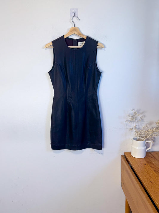 DL1961 Sustainable Designer "Esme Mini Dress in Walnut Coated" (Size S)