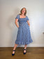 J.Crew "Blue Floral Midi Dress" (Size M/L)