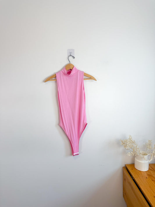 Heron Preston Designer Viscose Bodysuit in Pink (Size XS/S)